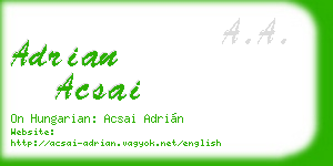 adrian acsai business card